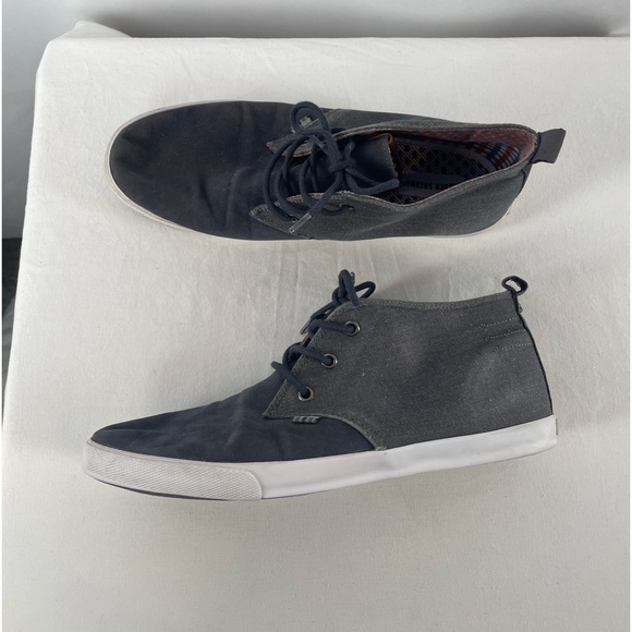 Ben Sherman Bristol Chukka High‎ Top Canvas Sneaker in Navy Size 11 - Picture 1 of 7